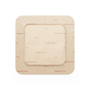 beige medical pads with 'Mepilex Border' text on a white background - okotoks hc pharmacy