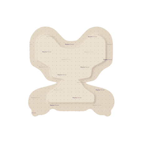 Mepilex Border Heel Dressing on a white background - okotoks hc pharmacy