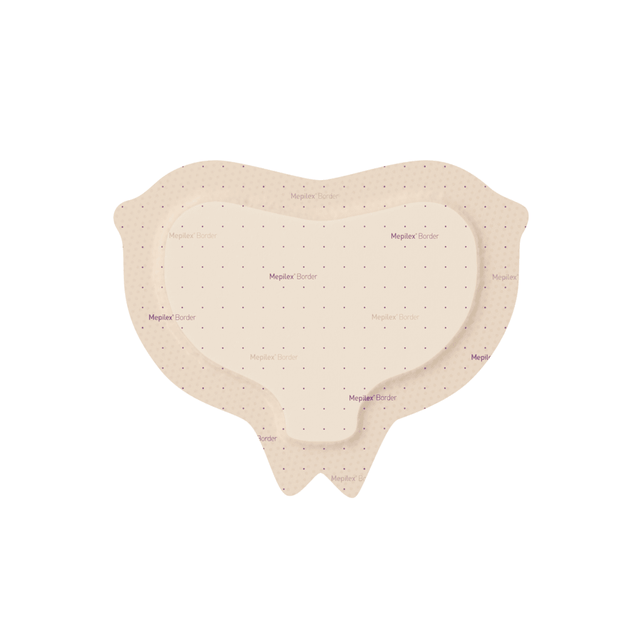 Mepilex Border Sacrum Dressing on a white background - okotoks hc pharmacy