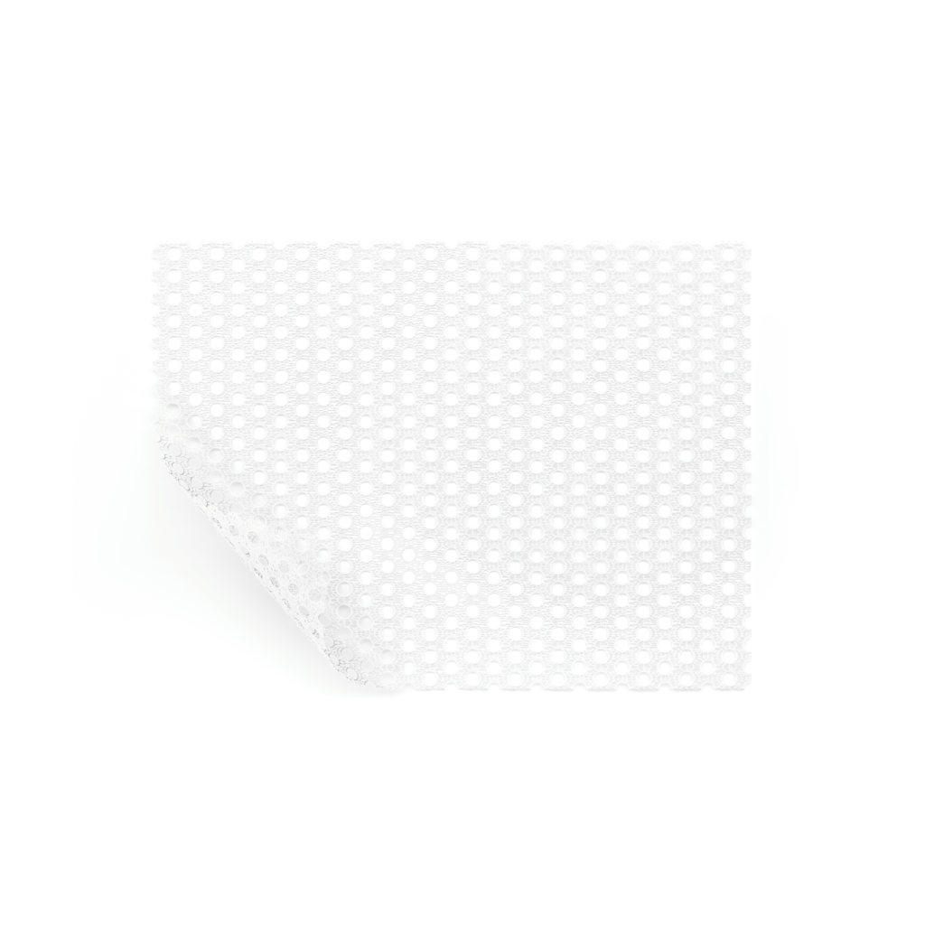 White fabric with a subtle pattern on a white background - okotoks hc pharmacy