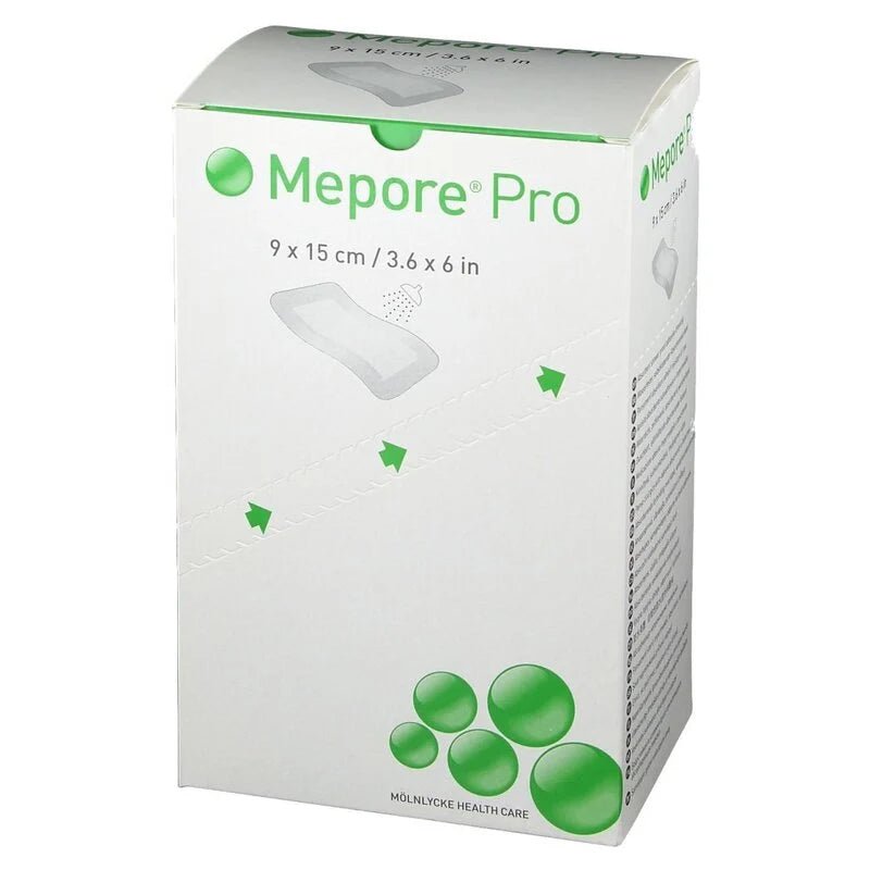 Mepore Pro packaging with green accents on a white background - okotoks hc pharmacy