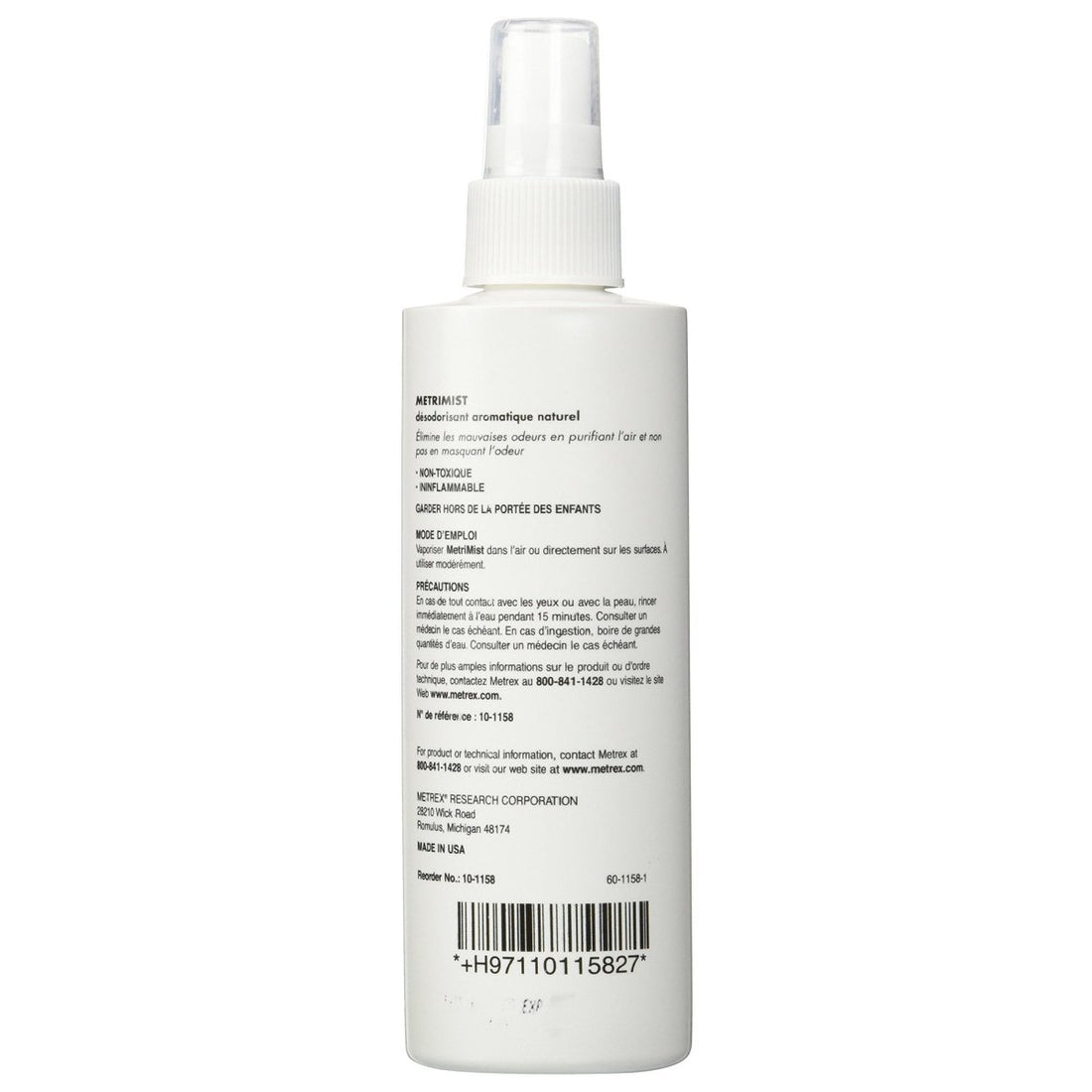 White spray bottle with text and a barcode on a white background - okotoks hc pharmacy 