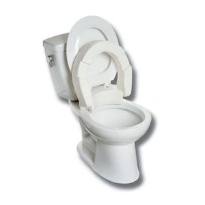 White toilet with a seat cover on a white background - okotoks hc pharmacy