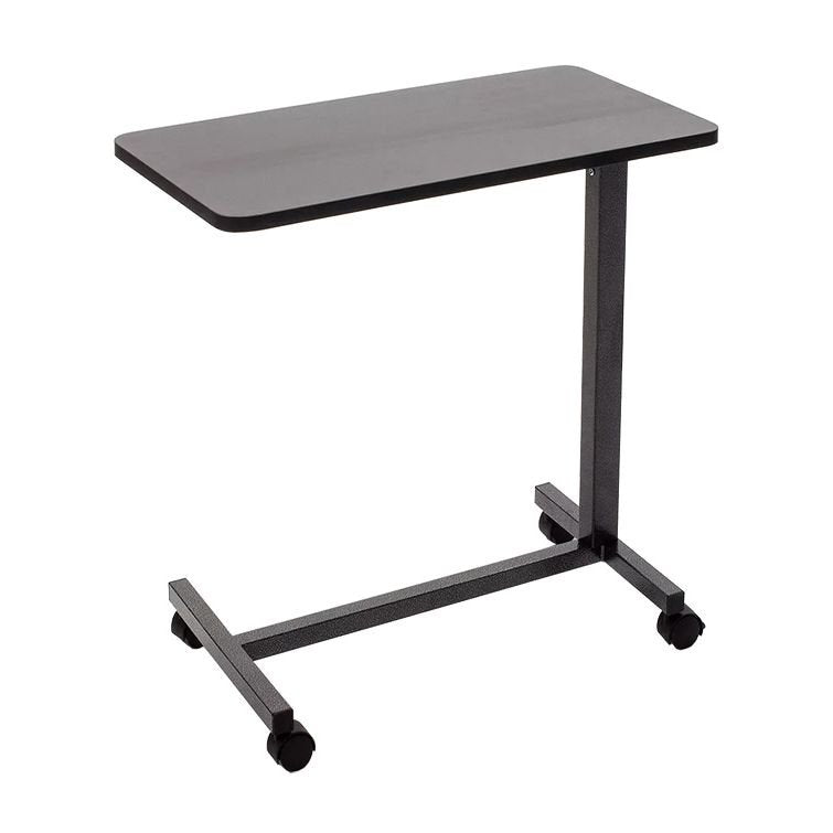 Adjustable height table with a gray surface on a white background - okotoks hc pharmacy