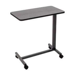 Adjustable height table with a gray surface on a white background - okotoks hc pharmacy