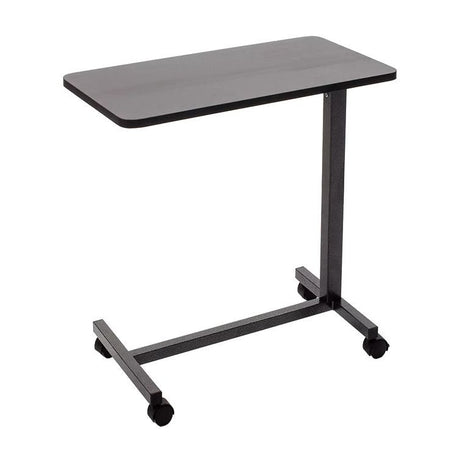 Adjustable height table with a gray surface on a white background - okotoks hc pharmacy