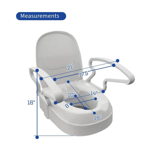 Mobb Raised Toilet Seat with Arms 2,4,6 with arms - Okotoks HC Pharmacy