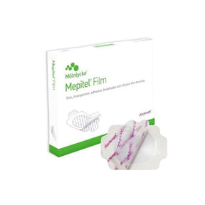 Mepitel Film packaging with bandages on a white background - okotoks hc pharmacy