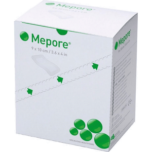 Mepore bandage packaging box on a white background - okotoks hc pharmacy