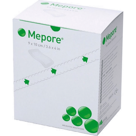 Mepore bandage packaging box on a white background - okotoks hc pharmacy