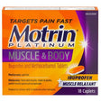 Motrin Platinum Muscle & Body pain relief medication packaging - Okotoks HC Pharmacy