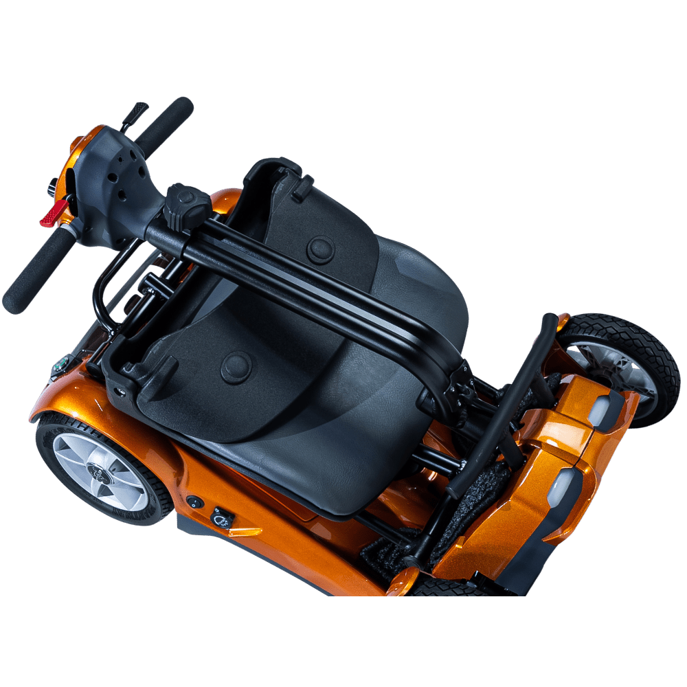 MOVO Transit 4 Electric Folding 4 Wheel Mobility Scooter - Orange - okotoks hc pharmacy