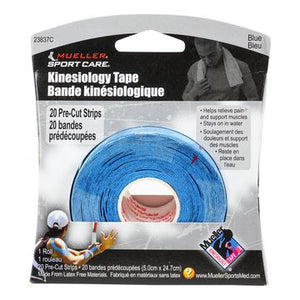 Mueller Kinesiology Tape - 20 Pre-Cut I-Strips blue - okotoks hc pharmacy