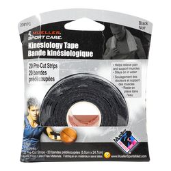 Mueller Kinesiology Tape - 20 Pre-Cut I-Strips black - okotoks hc pharmacy