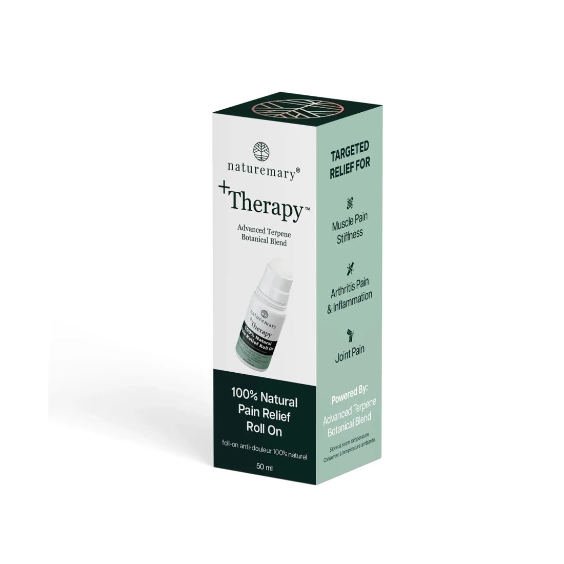 Naturemery Therapy pain relief roll on packaging on a white background - okotoks hc pharmacy