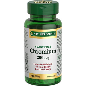 Nature's Bounty Chromium supplement bottle on a white background - okotoks hc pharmacy