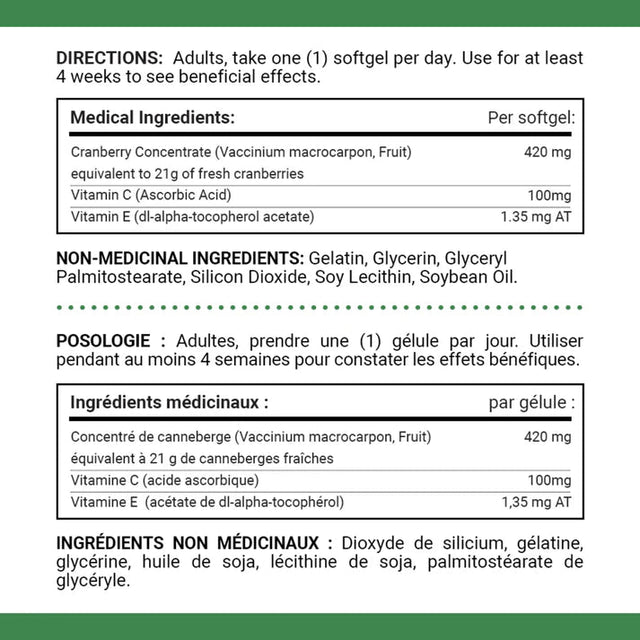 Nutritional supplement label with medical and non-medical ingredients. - okotoks hc pharmacy