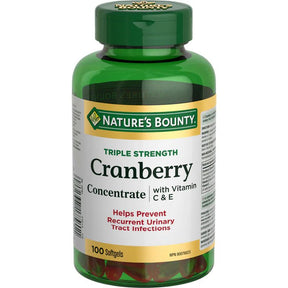 Nature's Bounty Triple Strength Cranberry Concentrate supplement bottle on a white background - okotoks hc pharmacy