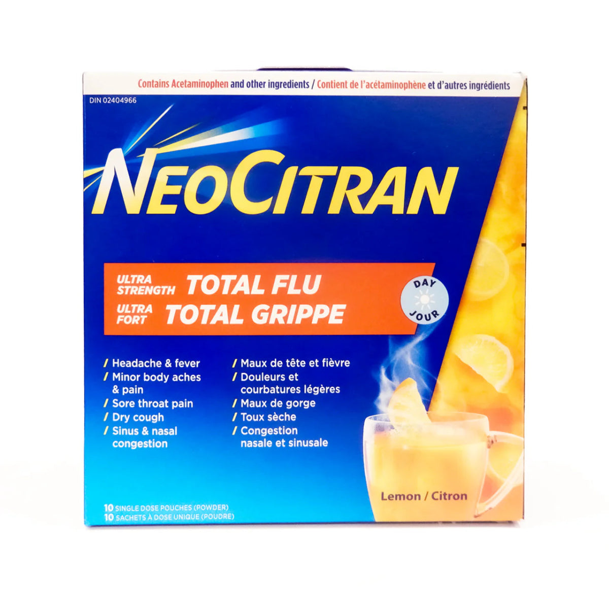 NeoCitran Ultra Strength Total Flu Non-Drowsy Lemon 10 Pouches - Okotoks HC Pharmacy