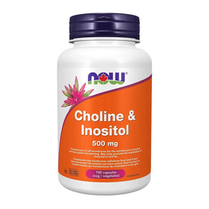 NOW Choline & Inositol 500mg - 100 Veggie Capsules - okotoks hc pharmacy
