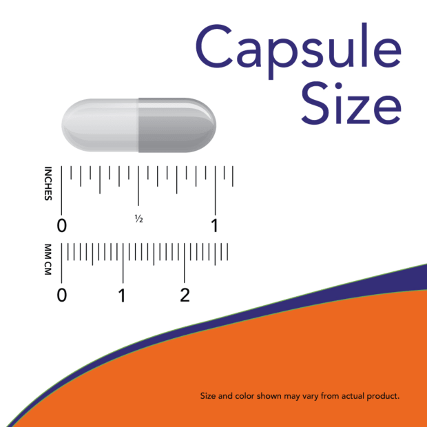 Capsule with a ruler showing its size in both inches and millimeters on a white background. - okotoks hc pharmacy