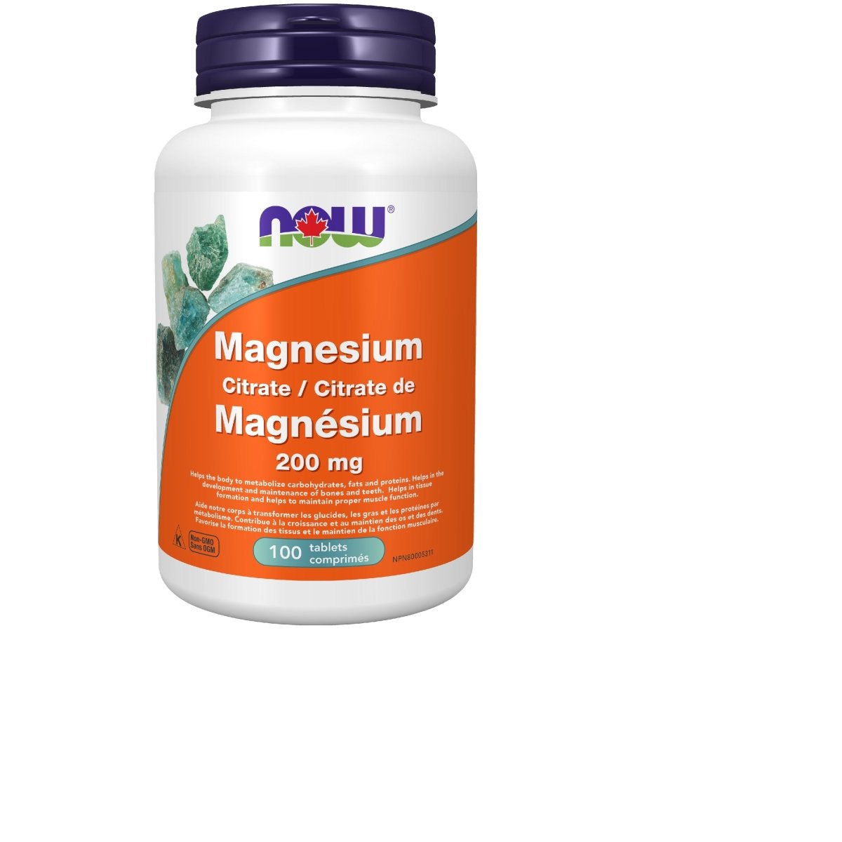 NOW Magnesium Citrate 200mg 90tabs - Okotoks HC Pharmacy