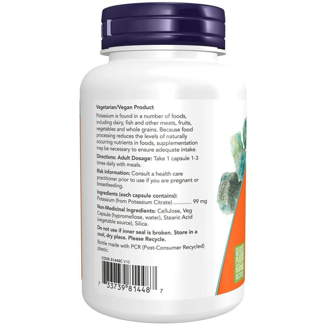NOW Potassium Citrate 99mg 180 vcapsules - Okotoks HC Pharmacy