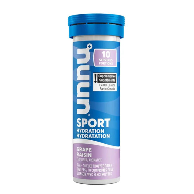 nuun Sport Hydration supplement container with blue and purple design on a white background - okotoks hc pharmacy