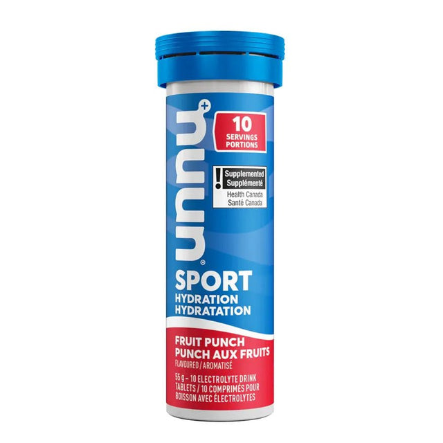 nuun Sport Hydration supplement container with blue and white design on a white background - okotoks hc pharmacy