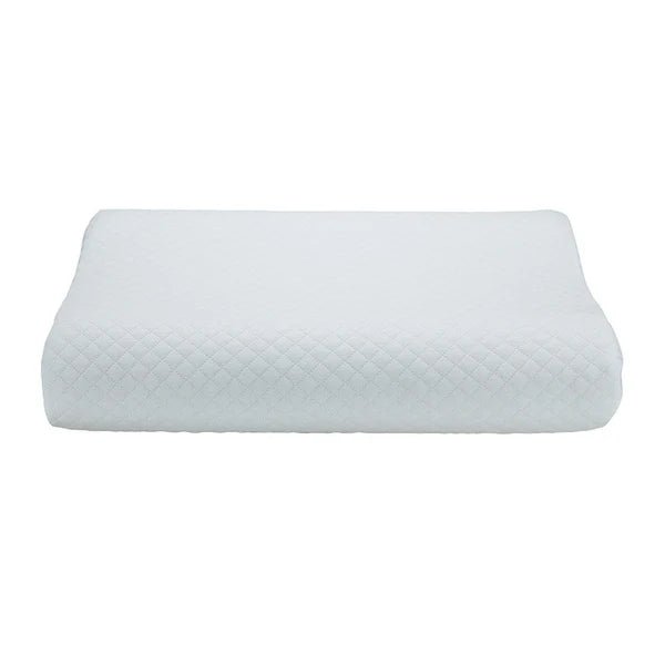 White quilted pillow on a white background - okotoks hc pharmacy