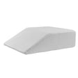 White wedge-shaped pillow on a white background - okotoks hc pharmacy