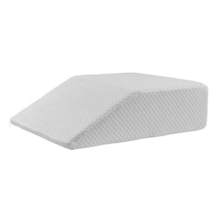 White wedge-shaped pillow on a white background - okotoks hc pharmacy