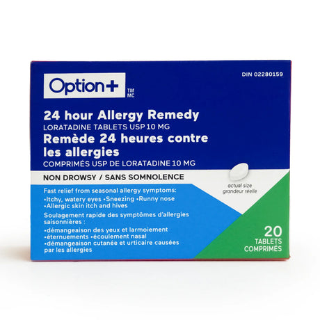 Option+ 24 hour allergy remedy 10mg 20 tablets - Okotoks HC Pharmacy