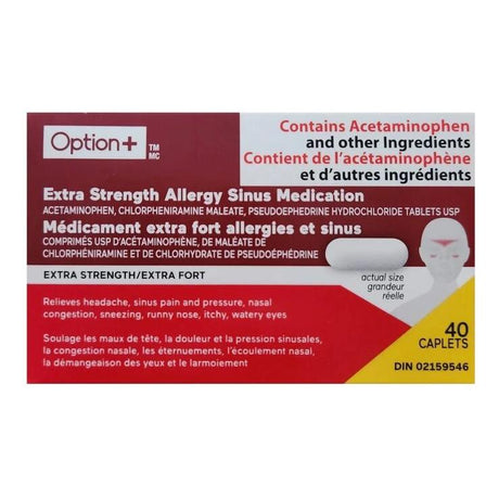 Option+ Allergy Sinus Extra Strength TB 40 - #shop_name
