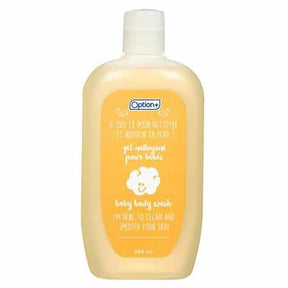 Baby body wash bottle with Option+ label on a white background - okotoks hc pharmacy