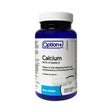 Bottle of Option+ Calcium with Vitamin D tablets on a white background - okotoks hc pharmacy