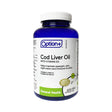 Bottle of Option+ Cod Liver Oil with Vitamin D3 on a white background - okotoks hc pharmacy