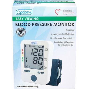 option+ easy viewing blood pressure monitor - Okotoks HC Pharmacy