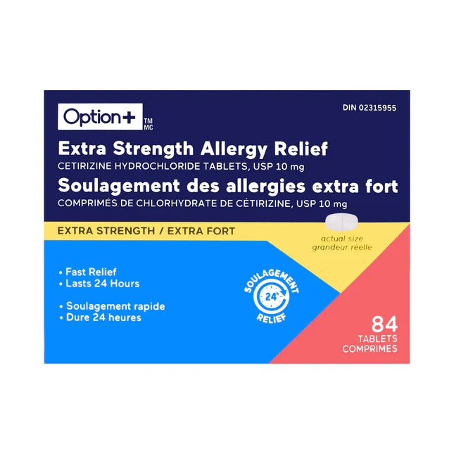 Option+ Extra Strength Allergy Relief 10MG 84 Tablets - Okotoks HC Pharmacy