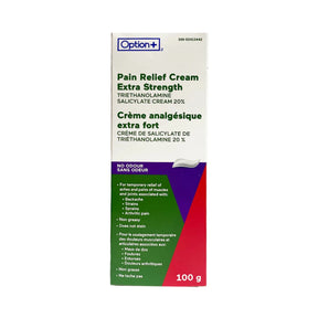 Option+ Extra Strength No Odour Pain Relief Cream - 100g - okotoks hc pharmacy