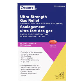 Option+ Gas Relief Ultra Strength 180MG 30 - #shop_name