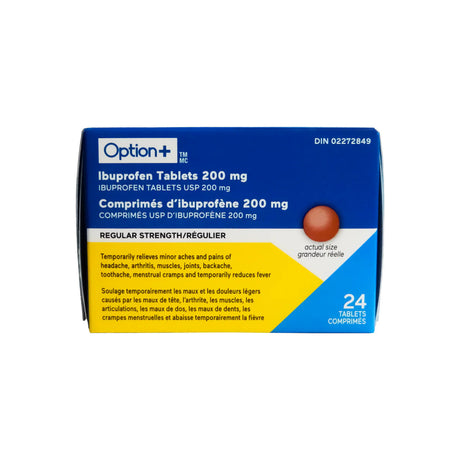 Option+ Ibuprofen 200MG Tablets 24 - Okotoks  HC Pharmacy