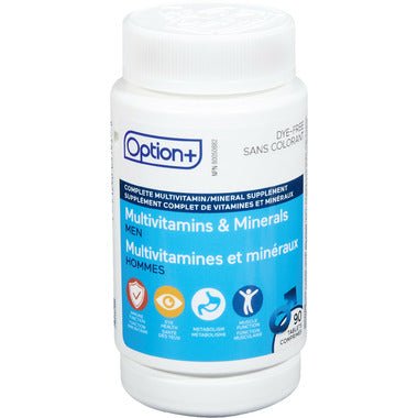 Multivitamin supplement bottle with Option+ branding on a white background - okotoks hc pharmacy