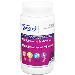 Multivitamin supplement bottle with Option+ branding on a white background - okotoks hc pharmacy