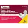Option+ Nasal + Sinus Decongestant Relief 60MG 24 Tabs - Okotoks HC Pharmacy