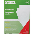 Box of Option+ sterile pads with green and red design - okotoks hc pharmacy