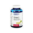 Omega-3 supplement bottle with blue cap and white label on a white background. - okotoks hc pharmacy