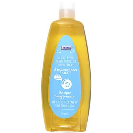 Shampoo bottle with blue label on a white background - okotoks hc pharmacy