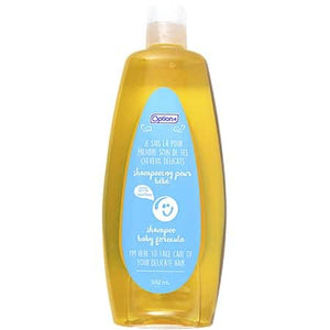 Shampoo bottle with blue label on a white background - okotoks hc pharmacy