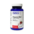 Bottle of Option+ Vitamin B12 Cherry Flavour supplement on a white background - okotoks hc pharmacy